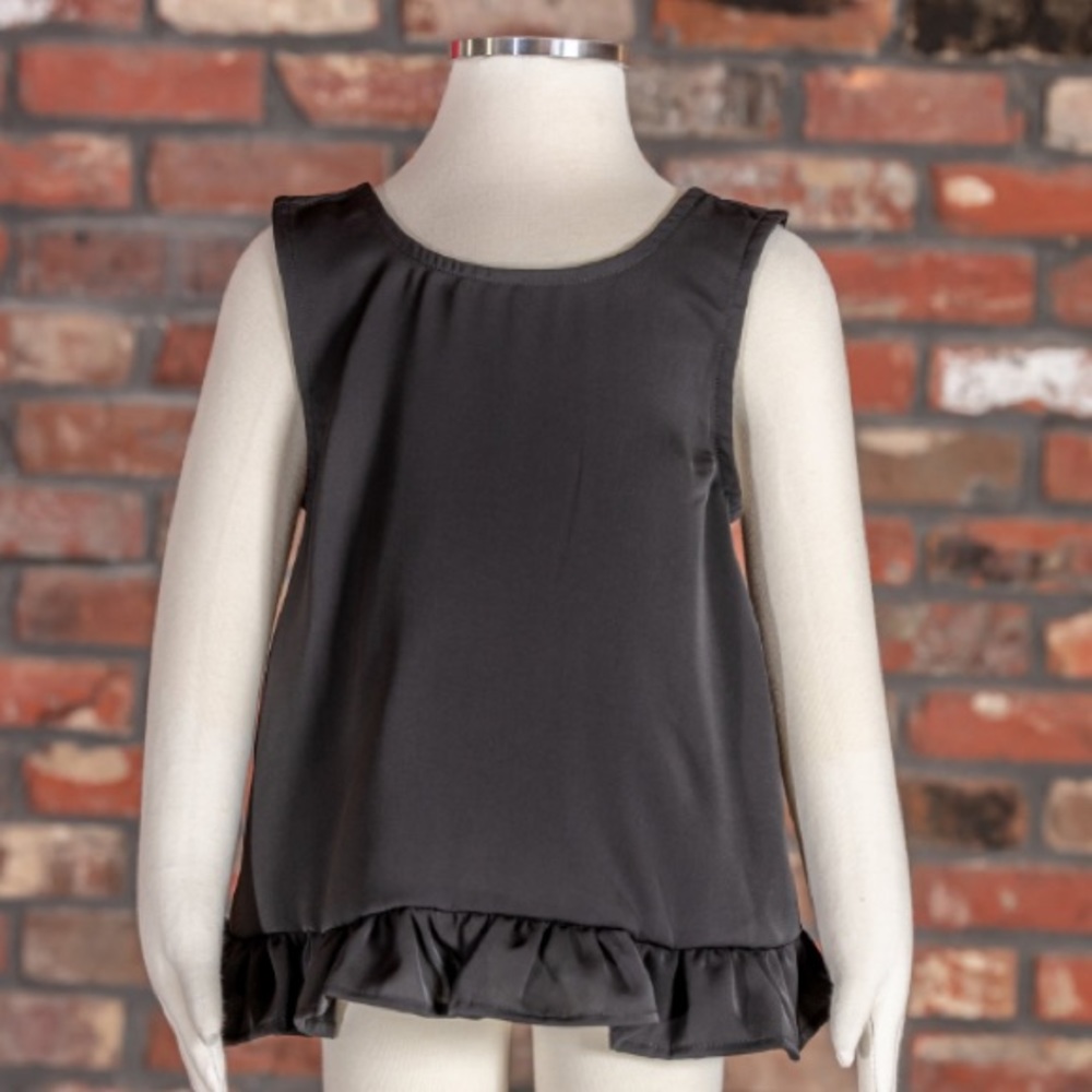 Infant Girls Black Swing Top